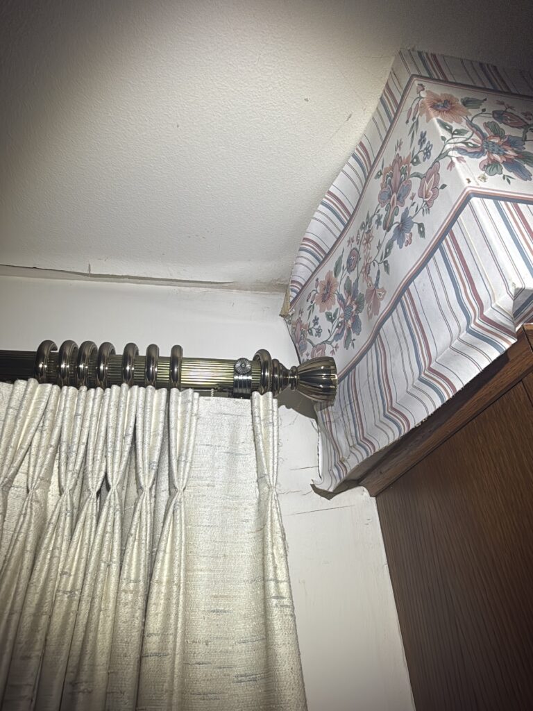 Water staining observed during a home inspection